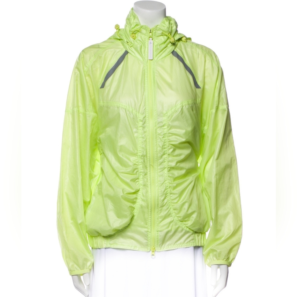 Stella McCartney Adidas NWT Lime Green/Acid Yellow Windbreaker Jacket SZ S